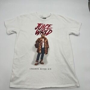 Juice WRLD Legends Never Die 999 Club White Graphic T-Shirt‎ Mens Medium